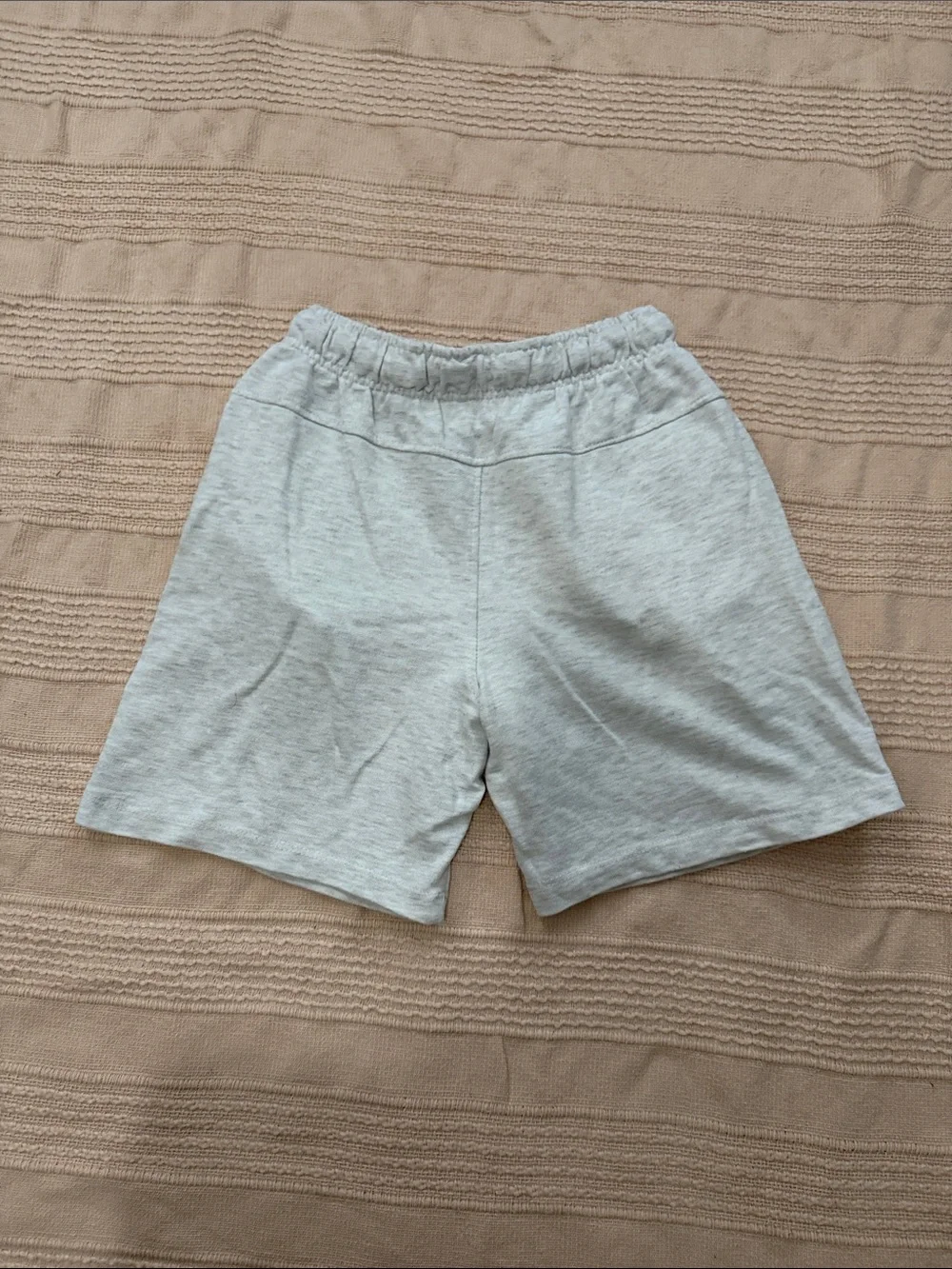 Zara Light Gray Knit Shorts with Elastic Waistband